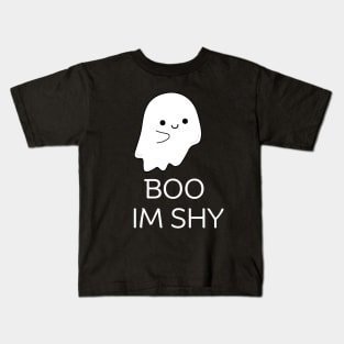 boo im shy ghost Kids T-Shirt